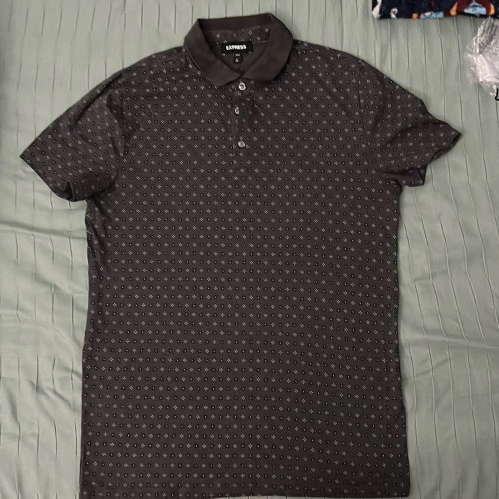 EXPRESS POLO SHIRT. Grey color. SIZE MEDIUM TALL.